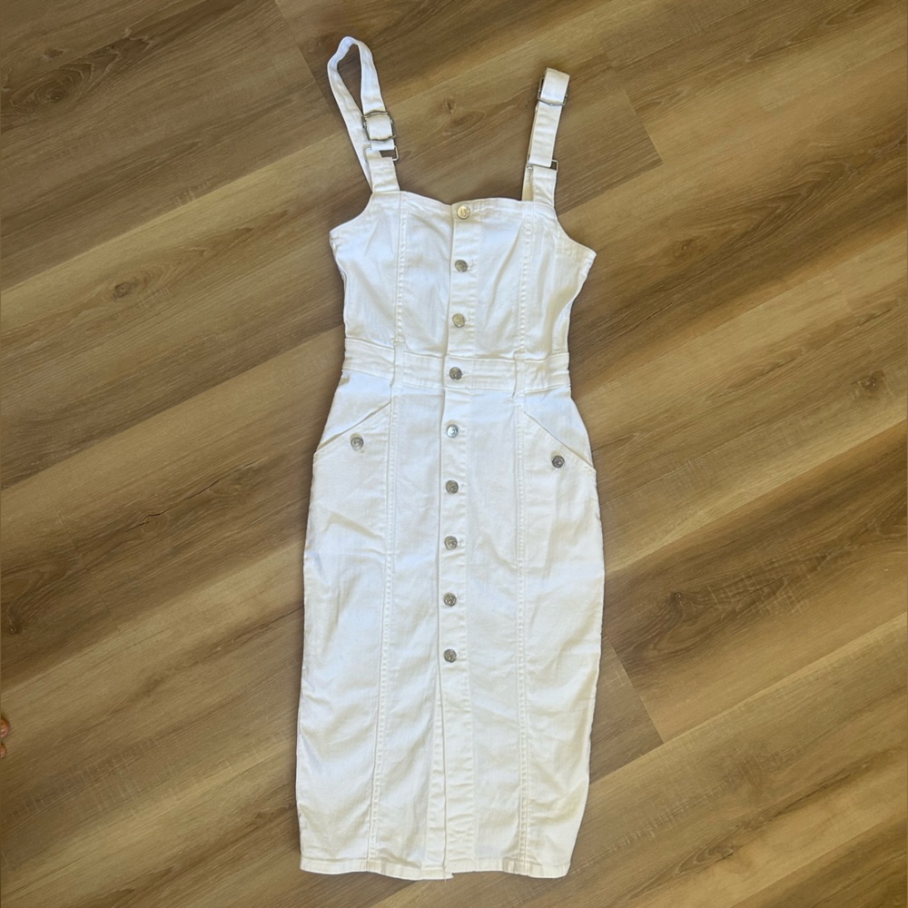 Zara Denim Button Midi Dress